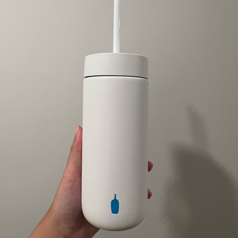 Fellow Carter Cold Tumbler in White Blue bottle 16oz